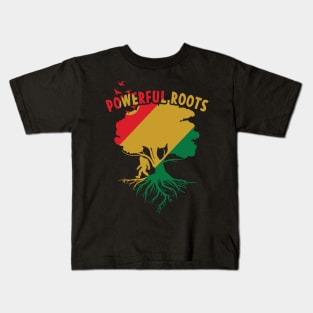 Powerful Roots Juneteenth Afro American Kids T-Shirt